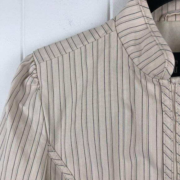 Gap Striped Bell Boy Jacket with Mandarin Collar and Pockets Size 8 - Picture 3 of 10